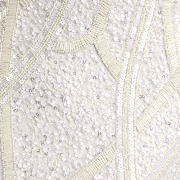 Lulus Wedding XL Just the Beginning White Beaded Sequin Mermaid Maxi Dress - Picture 5 of 12